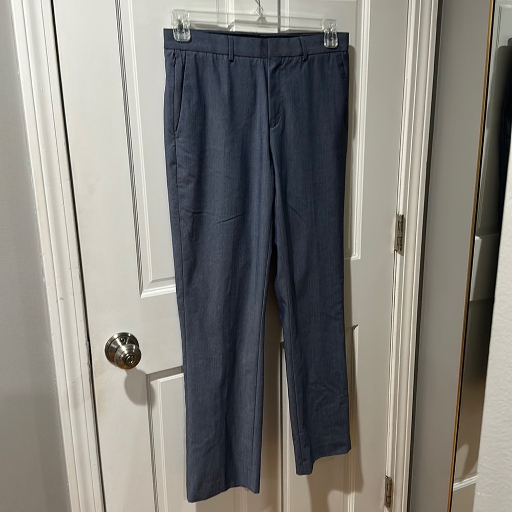 Calvin Klein - Light Navy Patterned Men’s Business Pants, Size 30 x 30